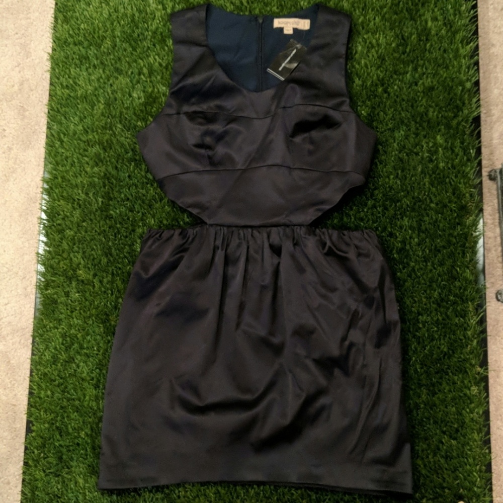 Dark Navy dress with side cut outs!
